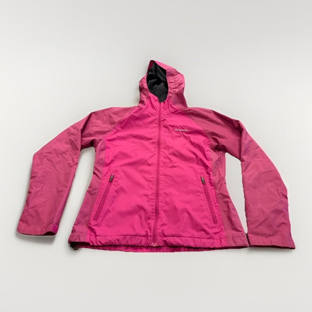 Columbia Womens Raspberry Pink Omni Heat Full Zip Soft Shell Hooded Jacket M